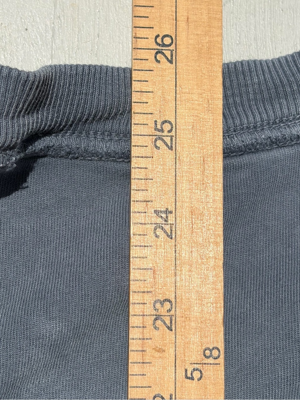Men's Abercrombie and Fitch T-Shirt Gray Blue XL Solid Cropped Essentials City - Picture 10 of 10
